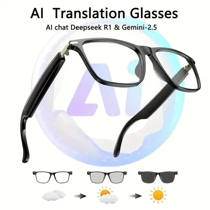 ⏰BLACK FRIDAY SALE🎁AI-powered unisex audio translation glasses